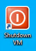 Image showing the Shutdown VM shortcut on the desktop