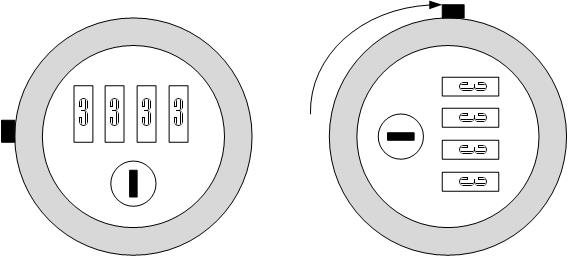 Diagram illustrating how to unlock an unused, saferoom locker